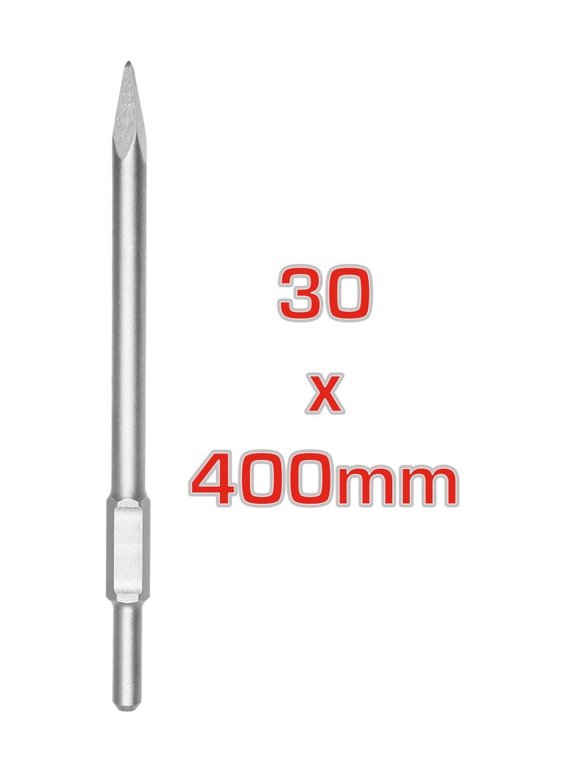 توتال إزميل سداسي الرأس من توتال للخرسانة والطوب والجدران الإسمنتية، بمقاس ٣٠ × ٤٠٠ ملم، يتميز بمقاومة عالية للتآكل وصلابة مرتفعة - Image 3